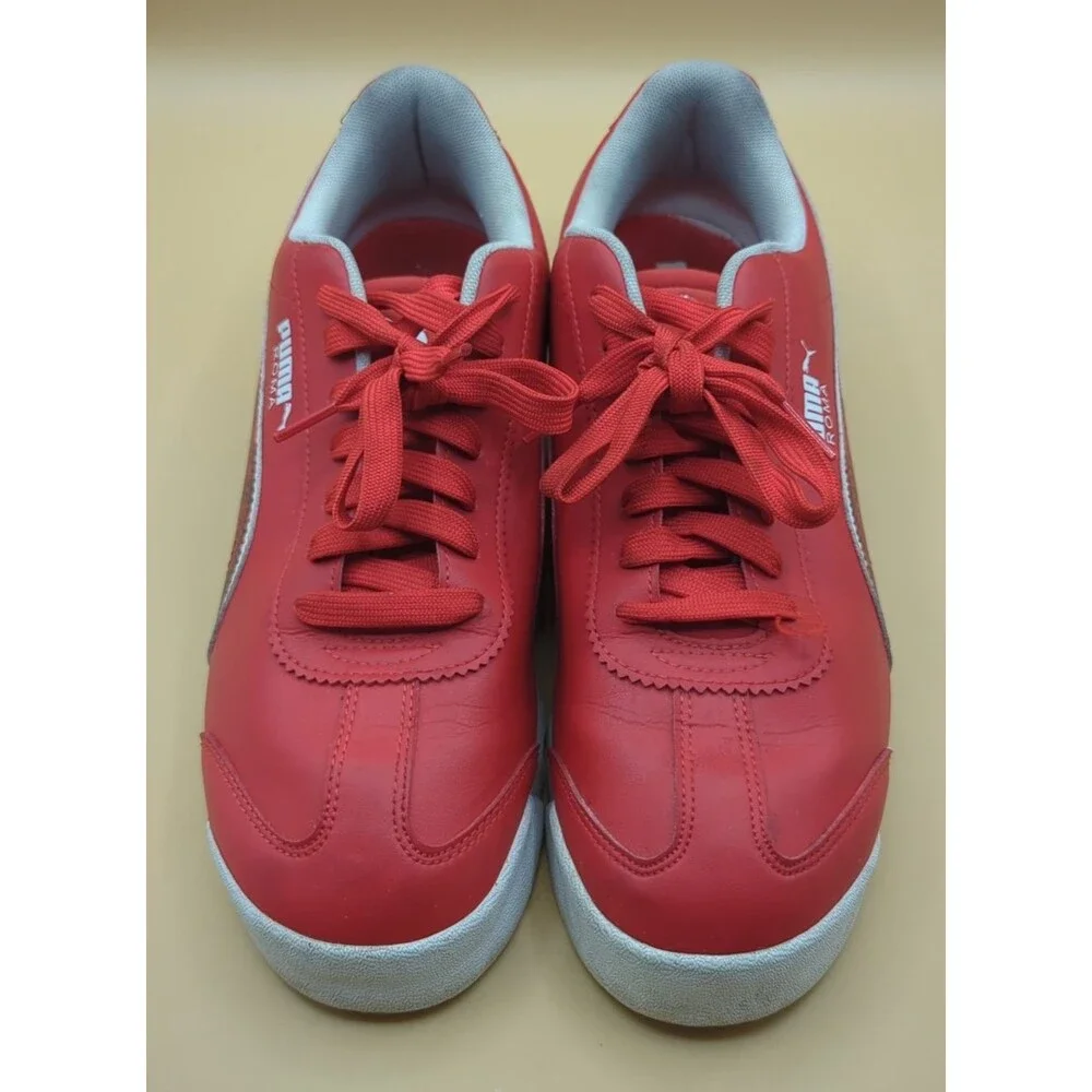 Puma Roma Scuderia Ferrari Shoes Men's Size 11.5 Rosa Corsa Checkered Red/Black